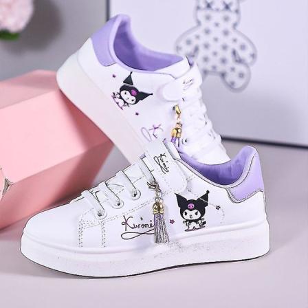 Sanrio Kawaii Kuromi-skor Cinnamoroll-sneakers för flickor, hjärtformade, söta tecknade anime-sportskor för barn, andningsbara födelsedagspresenter 