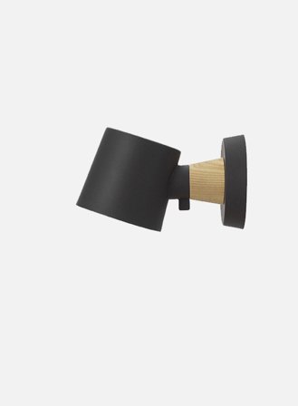 Rise vegglampe u/ledning - sort