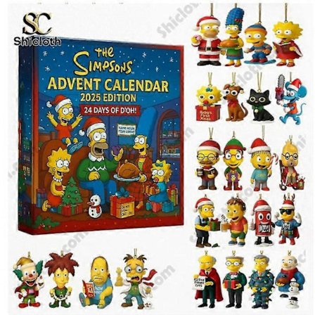 The Simpsons Adventskalender Jul Overraskelsesboks Juletrepynt Akrylvedheng