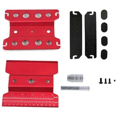 Hemmodell Reparationsstation Arbetsställ, 360° Roterbar 1/8 1/10 1/12 1/16 Rc Bilverktyg (Röd)
