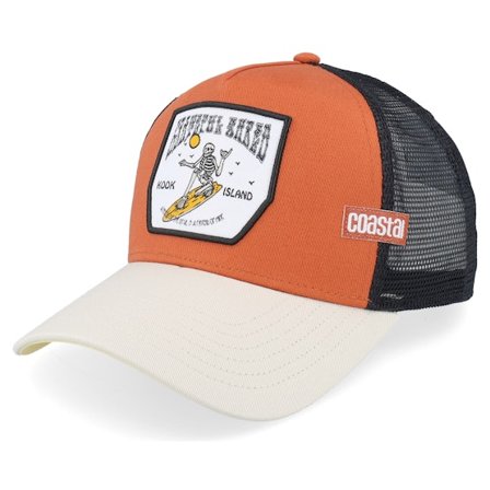 Coastal - Oransje trucker Caps - Hft Grateful Shred Rust/Sand A-Frame Trucker @ Hatstore