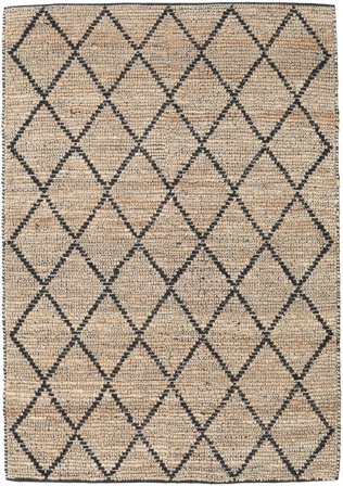 Indoor/Outdoor Rug Geometric Serena Jute - Beige/Black 160X230