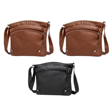 Dame skuldertaske casual og enkel læder retro lille taske