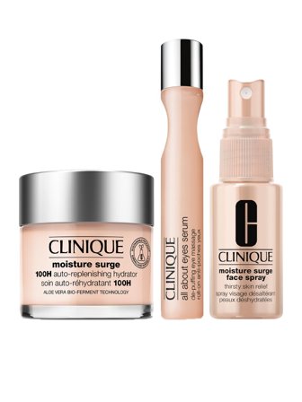 Clinique Moisture Surge All About Set cont.: Serum Depuf Eye Mass 15 ml (GH 400199) + Cream 100H Auto-Rpl Hydrtor 75 ml (KWW501) + Moistur Surge Face 