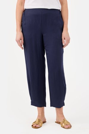 SIGNATURE - 7/8 Bukser - Navy - Elastik i Taljen