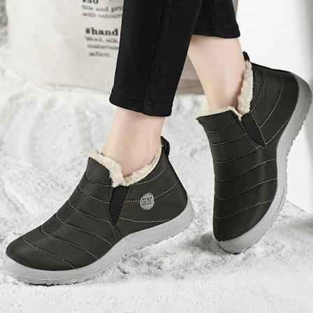 Dames Støvler Hold Varme Ankelstøvler Med Pels Vinter Sko Til Kvinder Sne Støvler Vinter Botas Mujer Elegant Sort Kvinders Kort Støvle green 39