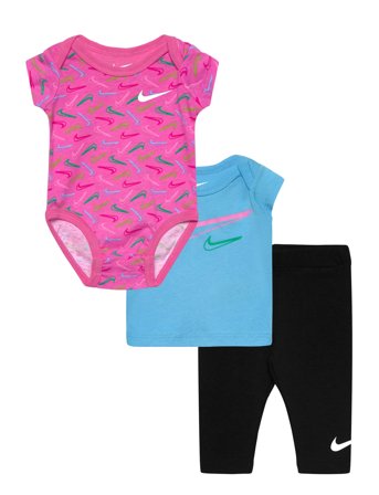Nike 3C-3 Pc Bodysuit Pant Set - Pink - 62/68