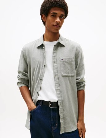 Tommy Jeans Tjm Reg Flannel Shirt Ext - Khaki green - L