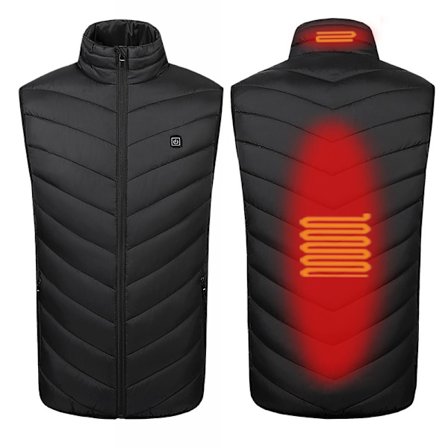 Genopladelig Opvarmet vest/varmevest Sort