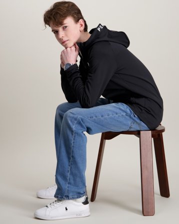 Peak Performance Jr Rider Zip Hood Musta Hupparit/Hoodie Pojat - Kids Brand Store