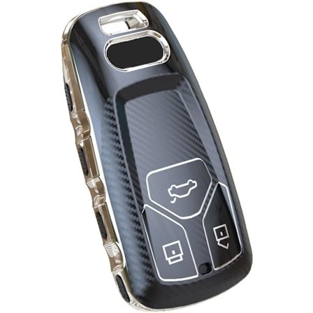 för Audi Nyckelfodral, Premium Mjuk TPU 360 Graders Fullständigt Skydd Nyckelfodral Tillbehör Kompatibla med Audi A4 Q7 Q5 TT A3 A6 SQ