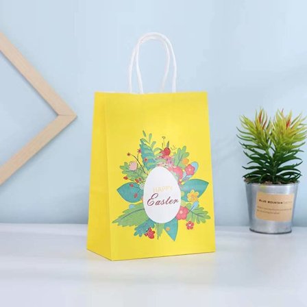 12 stk påskegaveposer for barn påskegodteriposer godteposer med håndtak påskefest favoriserer rekvisita