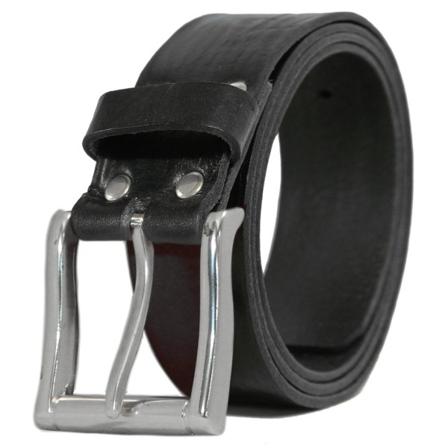 Svart herrbälte i äkta läder 40mm 115