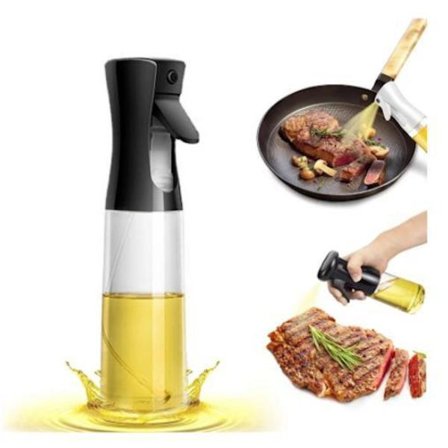 2-pak Glas Sprayflaske til Olie & Eddike - 200ml Sort