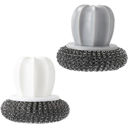 2-pak stålbørste, opvaskehandske, svamp, opvaskebørste, køkkenudstyr