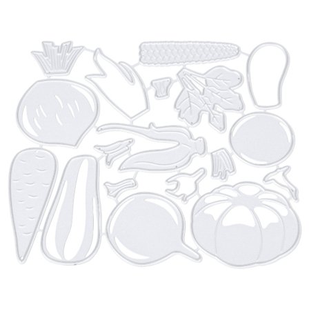 Grönsaker Metall Skärande Stansar Schablon Scrapbooking DIY Album Stämpel Papper Prägling