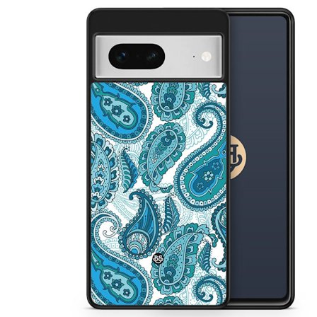 Bjornberry Skal Google Pixel 7 - Blå Paisley