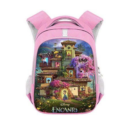 Encanto studentryggsäck tjejer rosa skolväska tecknad ryggsäck
