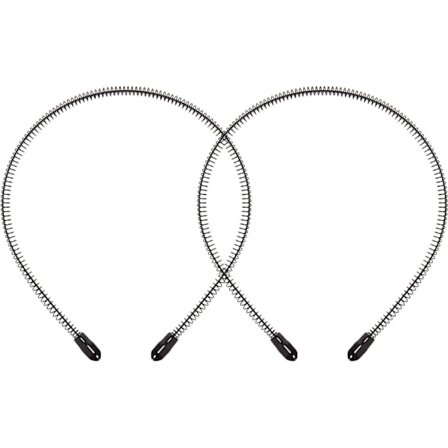 2-pack Slicked Back Hårband, Outdoor Sport Mode Svart Metall