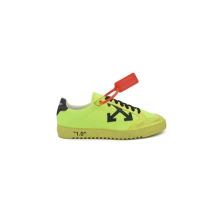 Off White, Logo Low-Top Sneakers Geel, Heren, Maat:42 EU