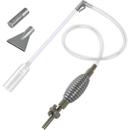 w Akvarium Sifon Dammsugare för Grus och Sand, Akvarium Dammsugare Grusrengörare, Manuellt Vattenbytare för Akvarium