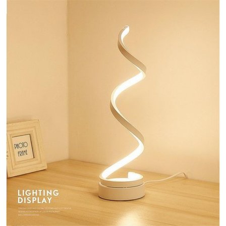 Varmvit spiral LED-sänglampa Ljusstyrka Ögonskydd LED-bordslampa