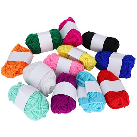 Akrylgarn för virkning och stickning, virkgarn och stickgarn i flera färger, mini-garnnystan med mjuk och len textur, färgbeständigt och slitstarkt