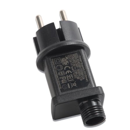 31V 9W, IP44 Julelyskæde Europæisk Standard Sort Strømforsyning Strømadapter