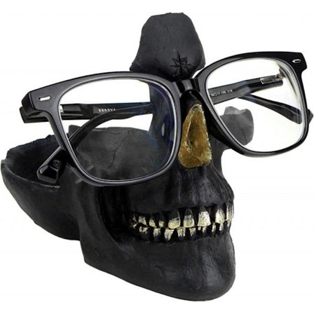 Skull Brilleholder Skelet Opbevaringsstativ SORT
