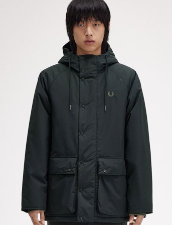 Fred Perry Padded Zip Through Jkt - Black - L