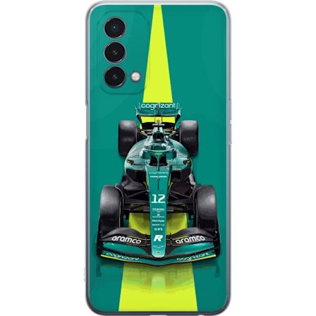 Yhteensopiva Puhelinkuori OnePlus OnePlus Nord N200 5G Aston Martinin Formula 1 -auto vihreässä kilpailumuotoilussa, jossa on moderni studiosentuntm
