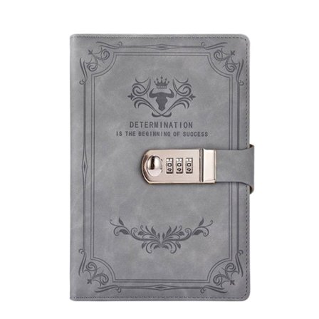 Adgangskode Bog Dagbog Bog GRÅ