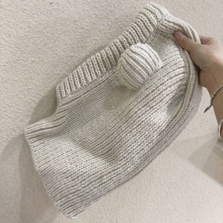 Pullover Strik Hat Varm Balaclava Hat BEIGE