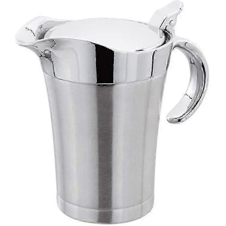 Dobbeltisoleret Sovsekande med Hængslet Låg, Ideel Gravybåd i Rustfrit Stål (750 ml) - Sy (FMY)