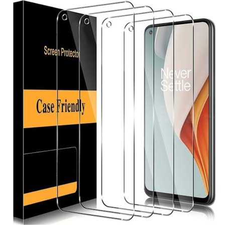 Skærmbeskyttelse - E.F.CONNECTION - One Plus Nord N100 - Pakke med 4 - Tempereret Glas - 9H