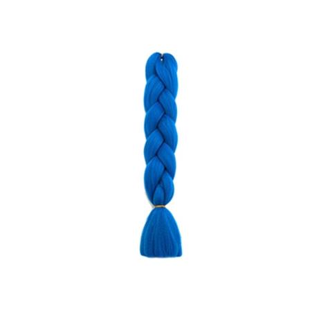 Fletning Hår 60 cm Hårforlængelser Syntetisk Fiber Hæklet Fletning Dreadlocks Multifarvet Blue