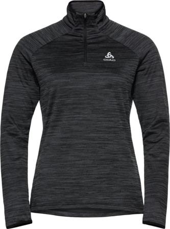 Odlo Women's Midlayer 1/2 Zip Run Easy Warm Women long-sleeved training tops Black S