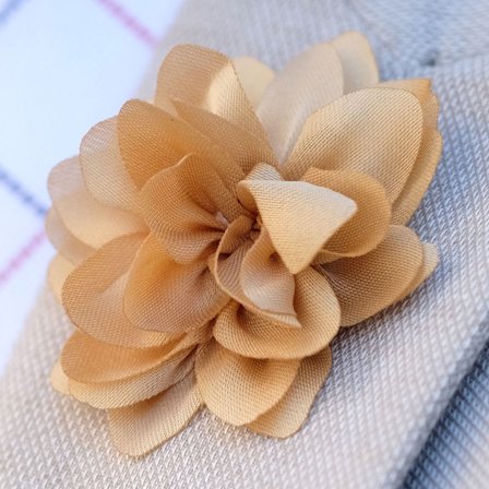 Peony Golden Beige Lapel Flower Pin for Men - Flower Lapel Pins