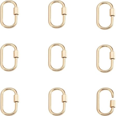 Skrulås Karabinkrok Ovalt Nøkkelring Messing Oval Skrulås