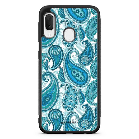 Bjornberry Skal Samsung Galaxy A20e - Blå Paisley