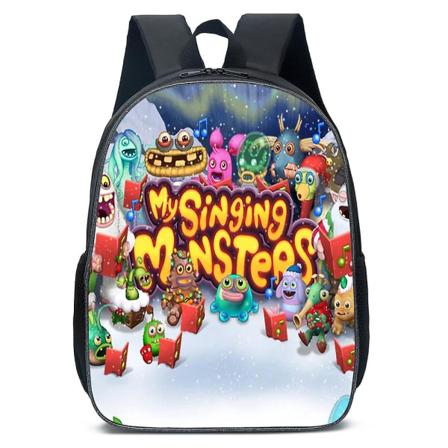 My Singing Monsters Printed Ryggsäck Skolväska Utomhus Rese Ryggsäck För Barn Pojkar B