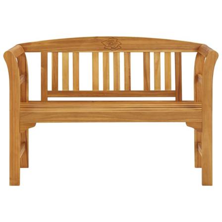 Vidaxl Trädgårdsbänk 114 Cm Massivt Akaciaträ Brun