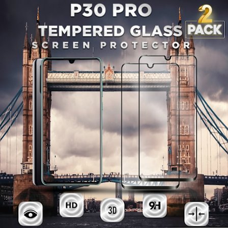 2-Pack HUAWEI P30 PRO Skærmbeskyttelse - Hærdet Glas 9H - Super kvalitet 3D