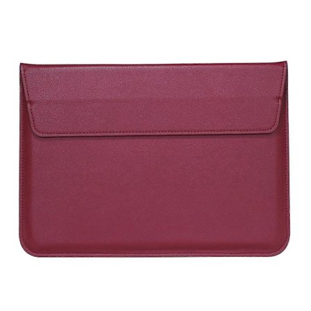Kuvertstil PU Læder Laptop Taske Etui til MacBook Air 13,3-tommer/iPad Pro 12,9 - Vinrød