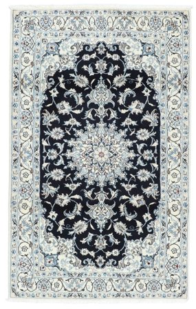 121X198 Alfombra Oriental Nain Gris/Negro (Lana, Persia)