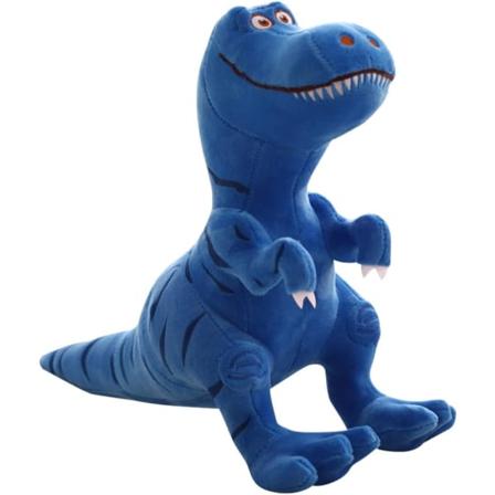 Utstoppet dinosaur plysjdukke 3D tegneseriekosedyr, ideell julegave til sovevenner for barn, 40 cm/blå