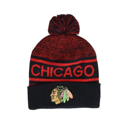 Fanatics - Nero pom Beanie - Authentic Pro Rink Black/Red Pom @ Hatstore