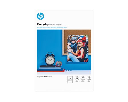 HP Everyday Photo Paper - fotopapir - blank - 25 ark - A4 - 200 g/m²