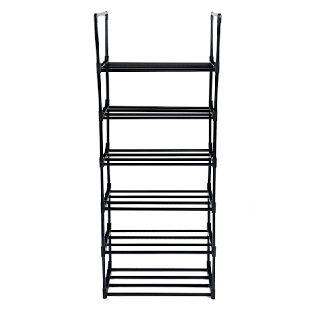 Monitoiminen kenkäteline, monikerroksinen kenkähylly, jossa on suuri kapasiteetti, kaappiin, eteiseen, makuuhuoneeseen, eteiseen, 1 sarake, 6 kerrosta