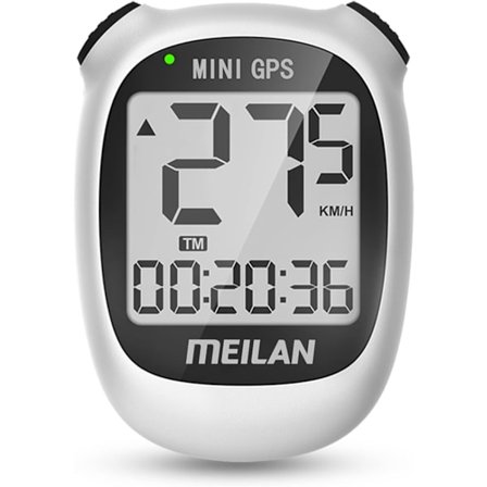 M3 Mini GPS Sykkelcomputer, Trådløs Sykkelkilometerteller og Speedometer IPX5 Vanntett Sykkelcomputer med LCD-skjerm Hvit